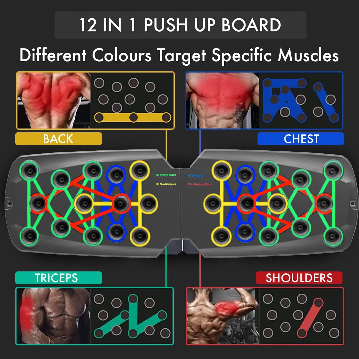 Ultimate Push-Up Board Set - Portable & Multifunctional Fitness Equipment for Total Body Workout