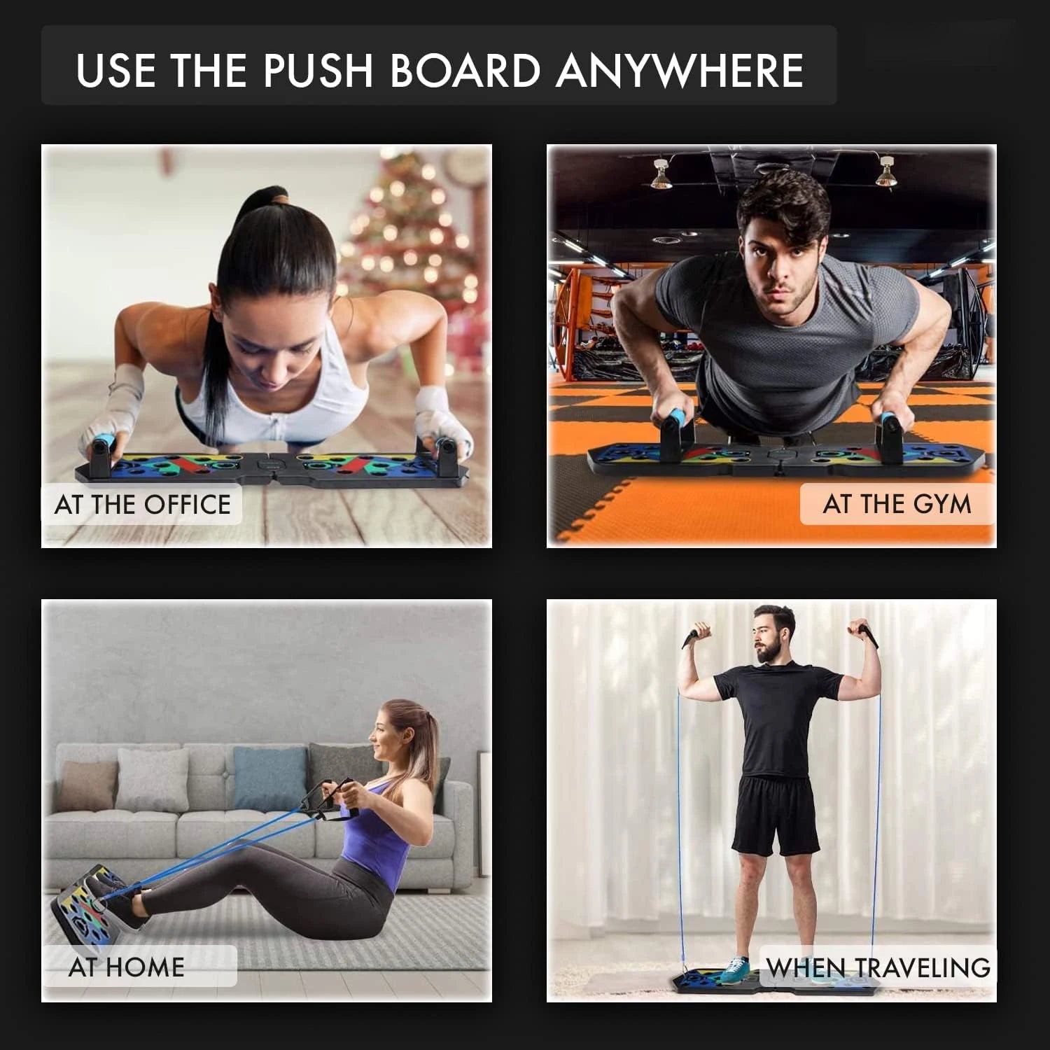 Ultimate Push-Up Board Set - Portable & Multifunctional Fitness Equipment for Total Body Workout