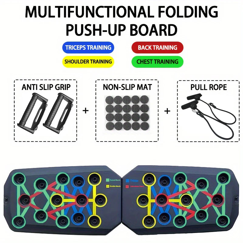 Ultimate Push-Up Board Set - Portable & Multifunctional Fitness Equipment for Total Body Workout