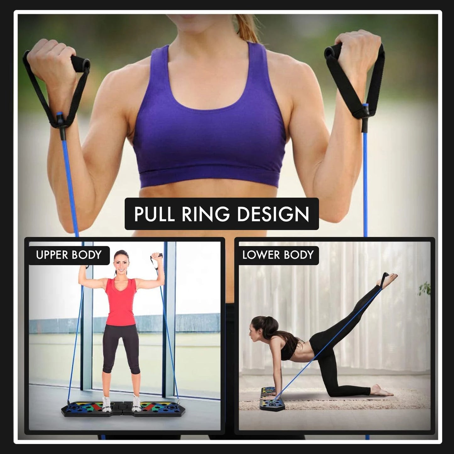 Ultimate Push-Up Board Set - Portable & Multifunctional Fitness Equipment for Total Body Workout